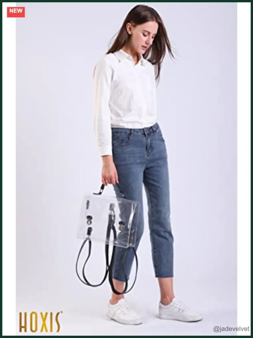 Clear PVC Backpack Convertible Satchel Crossbody Stadium Approved